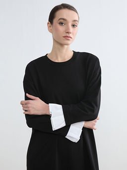 Bisiklet Yaka Sweat Elbise