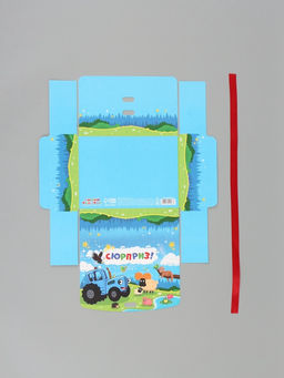 Цена за 3 шт. Коробка подарочная «Синий трактор», 16,5 х 12 х 5 см