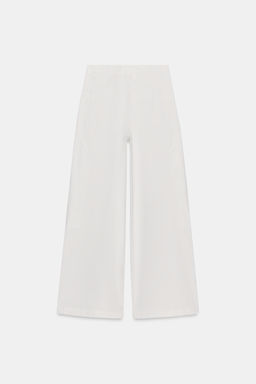 ZW COLLECTION WIDE-LEG COTTON TROUSERS - Zara фото 5