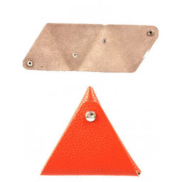 Футляр для монет Croco-Ф-700 натуральная кожа оранжевый флотер (36) 264590