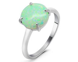 Кольцо из серебра опал белый, МОВ0326