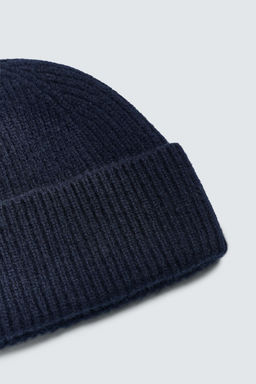 GORRO BEANIE 100% CASHMERE AARON LEVINE X ZARA / Marino  фото 5