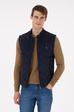 Мужская темно-синяя кожаная куртка Неожиданная скидка в корзине