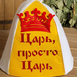 Шапка для бани Царь, просто царь с аппликацией - Simaland фото 4