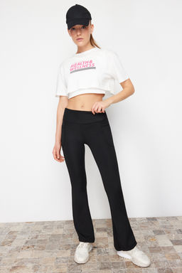 Siyah Scuba/Dalg?c Kumas Rahat Kesim Ispanyol Paca Orme Spor Esofman Alt? THMSS24EA00000