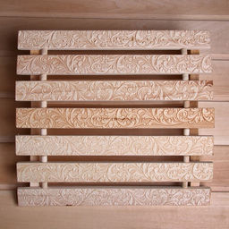 Подголовник для бани и сауны «Русский узор», 34×32×12 см, липа, анатомический, «Добропаровъ»