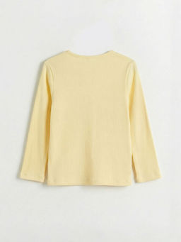 Bisiklet Yaka Fiyonk Detayl? K?z ?ocuk Ti??rt