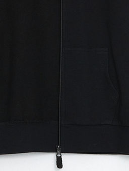 Kap??onlu Basic Uzun Kollu K?z ?ocuk Fermuarl? Sweatshirt