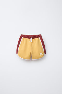 EMBROIDERED PLUSH BERMUDA SHORTS