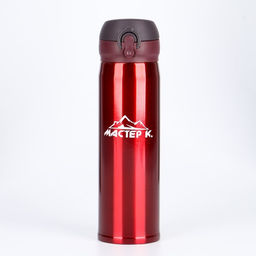 Термос Мастер К Топ, 500 мл ( 50 мл), 6.5?23.3 см, сохраняет тепло 8 ч, нержавеющая сталь, красный  фото 3