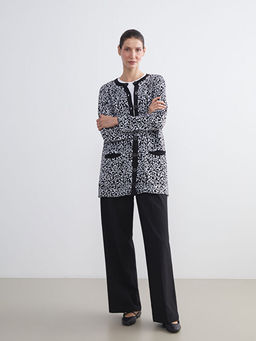 Bisiklet Yaka Desenli Kad?n Triko H?rka