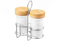 Набор д/специй 2 пр. 10*7*12 см Айсберг волны на металлической подставке - Elan gallery фото 4