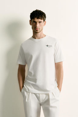 CAMISETA REGULAR FIT ESTAMPADOS COMBINADOS / Blanco roto - Zara фото 2