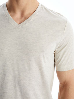 V Yaka K?sa Kollu Penye Erkek Ti??rt