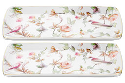 Набор 2 блюд 25*11,5*1,5 см Певчие птички NEW BONE CHINA, фарфор - Elan gallery фото 6