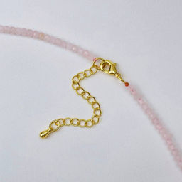 Чокер из Розового кварца и Бразильского Агата