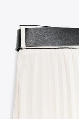 BELTED PLEATED MIDI SKIRT - Zara фото 16