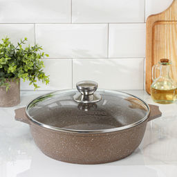 ГРАНИТ BROWN Жаровня 4,0 л, арт. 34806