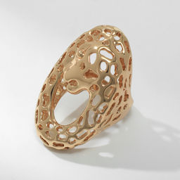 Кольцо металл Тренд гепард, цвет золото, размер 16