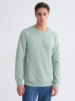 Bisiklet Yaka Erkek Sweatshirt