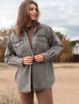 VILATTE / Куртка-рубашка из плотного денима