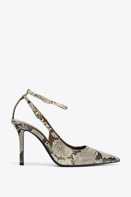 ANIMAL PRINT SLINGBACK HEELED SHOES