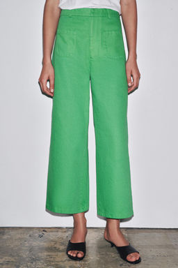 LIMITED EDITION HIGH-WAIST TROUSERS - Zara фото 2