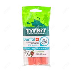 Титбит ДЕНТАЛ+ Снек с мясом ягненка для щенков средних пород 4690538013953