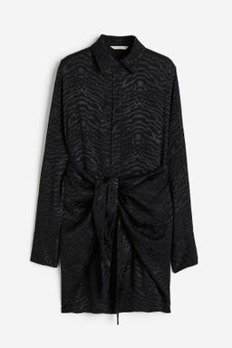 Vestido camisero con lazada