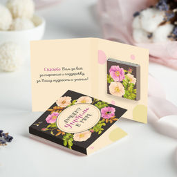 Цена за 2 шт Мини-открытка "Лучшему учителю в мире"