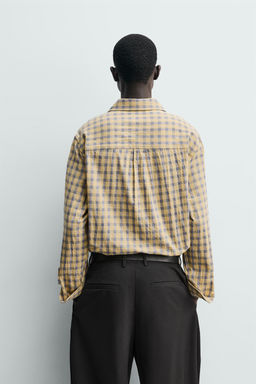 CAMISA RELAXED FIT CUADROS / Mantequilla - Zara фото 3