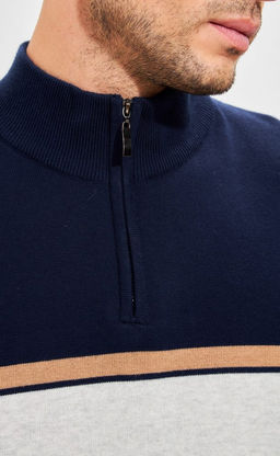 Джемпер P321-15222 navy-ochre - Primm фото 5