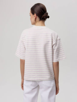 CONTE Футболка свободного кроя из футера LD 2569 white-lavender
