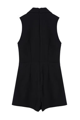 Siyah Ceket Yaka Dugme Kapamal? Mini Tulum TWOSS24TU00050 - Trendyolmilla фото 7