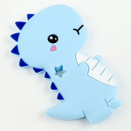 Прорезыватель силиконовый для зубов «Динозаврик», от 0 мес., голубой