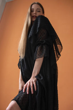 Платье шифон LOVE052/02/Черный