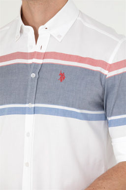 Мужская белая рубашка с длинным рукавом Неожиданная скидка в корзине - U.s. polo assn фото 7