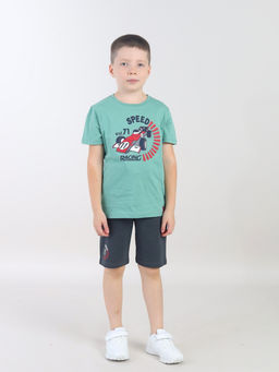 CRB wear / CWKB 90276-37 Комплект для мальчика (футболка, шорты),зеленый