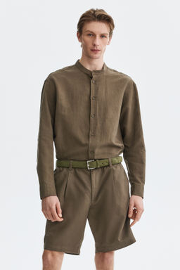 Pantal?n corto en mezcla de lino Relaxed Fit - H&m фото 5