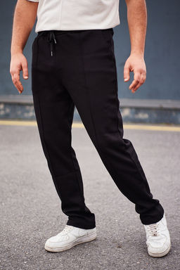 TRENDYOL MAN Siyah Regular/Normal Kesim Dokulu Dikis Detayl? Esofman Alt? TMNAW25EA00000 - Trendyolmilla фото 9
