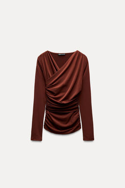 DRAPED TOP - Zara фото 7