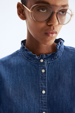 Blusa denim con volantes - H&m фото 2