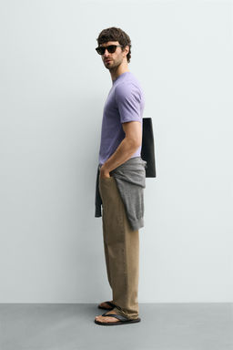 CAMISETA SLIM FIT B?SICA /01 / Malva claro - Zara фото 4
