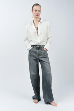 ZW COLLECTION BAGGY MID-WAIST JEANS