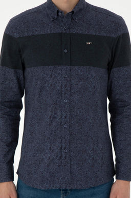 Мужская темно-синяя рубашка с длинным рукавом Неожиданная скидка в корзине - U.s. polo assn фото 6