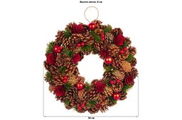 Новогоднее украшение венок 34*34*8 см Санта круг - Elan gallery фото 2