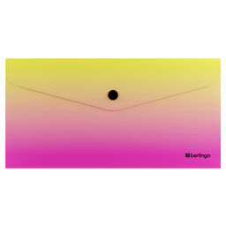 Цена за 2 шт. Папка с кнопкой 255*130мм Berlingo "Travel size. Radiance" градиент желтый/розовый (EFb_TS001) 180мкм
