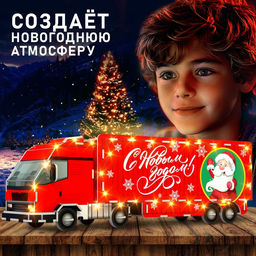 3D Конструктор «Новогоднее путешествие», 34 детали и гирлянда