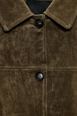 SUEDE LEATHER JACKET WITH POCKETS ZW COLLECTION LIMITED EDITION - Zara фото 15