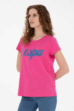 Женская футболка цвета фуксии с круглым вырезом Неожиданная скидка в корзине - U.s. polo assn фото 8